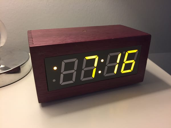 Purple Heart Segment Clock